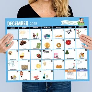 July 2025 - June 2026 Every Day's A Holiday Large Desk Pad Monthly Calendar